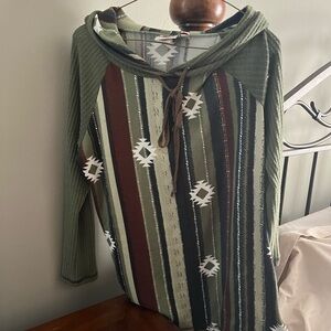 Rods western hooded long sleeve